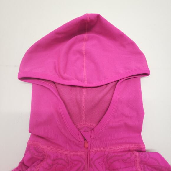 Athleta Hoodie Women S Pink Bodyfit Stretch Zip Activewear Gym EUC - Picture 5 of 8